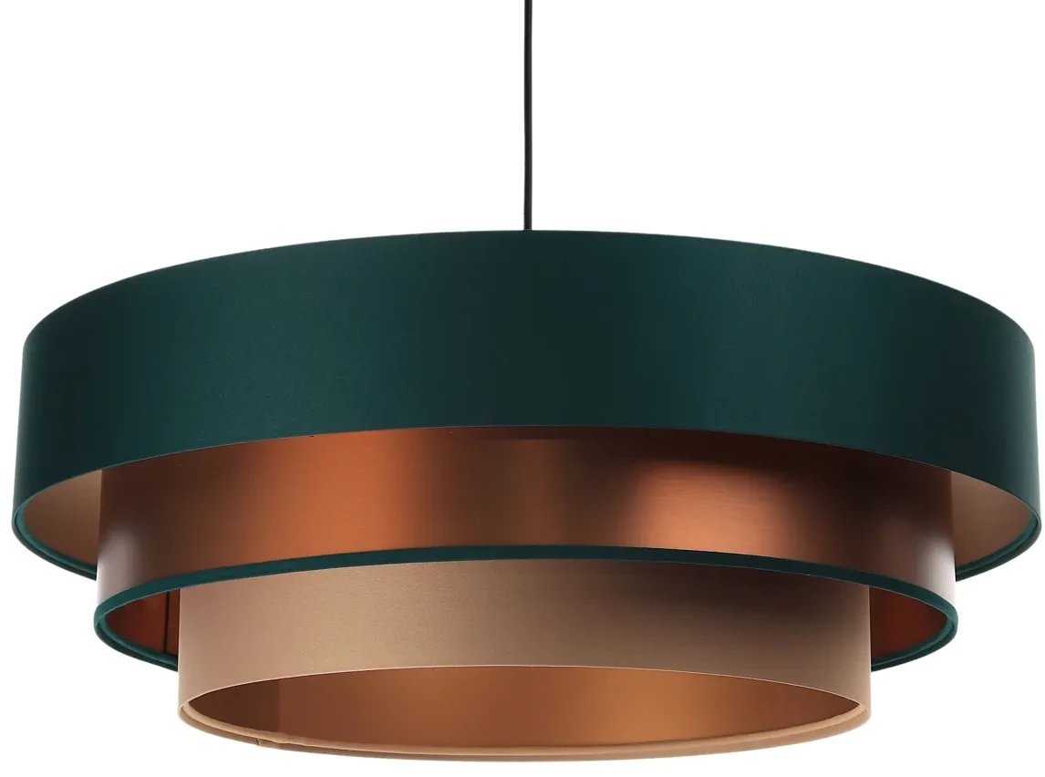 Lampa wisząca TRIO MIX zielona/miedziana/beżowa BPS KONCEPT