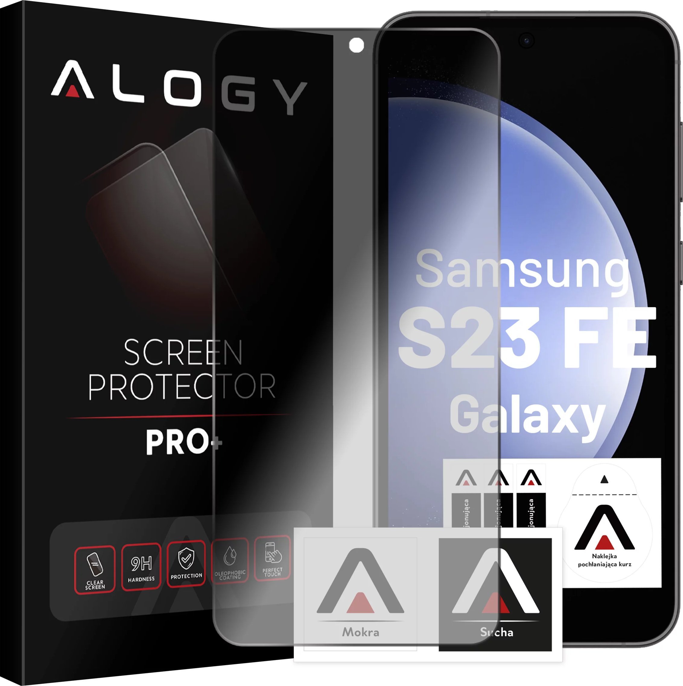 Szkło hartowane Prywatyzujące do Samsung Galaxy S23 FE matowa ochrona na ekran Alogy Privacy Glass