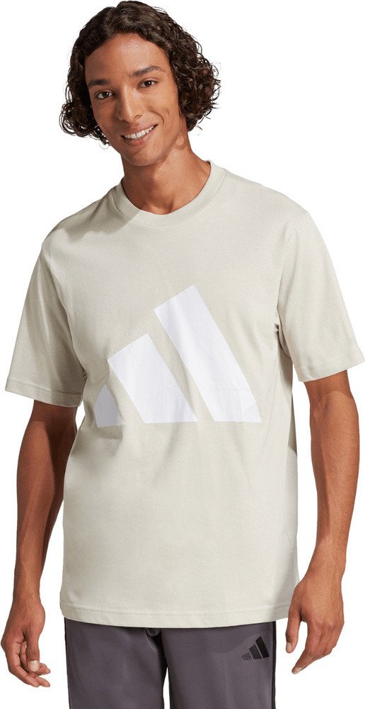 Koszulka męska adidas Essentials Big Logo beżowa JE8933 2XL