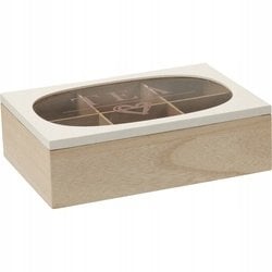 Herbaciarka ze szklanym wiekiem ZEN, 24 x 16,5 x 7 cm