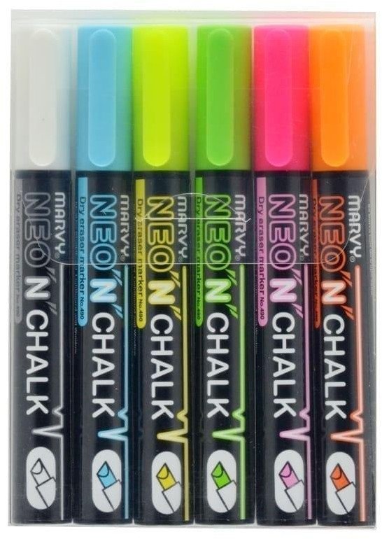 Markery kredowe Neon`n Chalk 6 kolorów