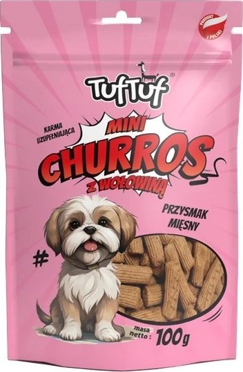 BULT TUF TUF Przysmak Dla Psa Mini Churros z Wołowiną 100g