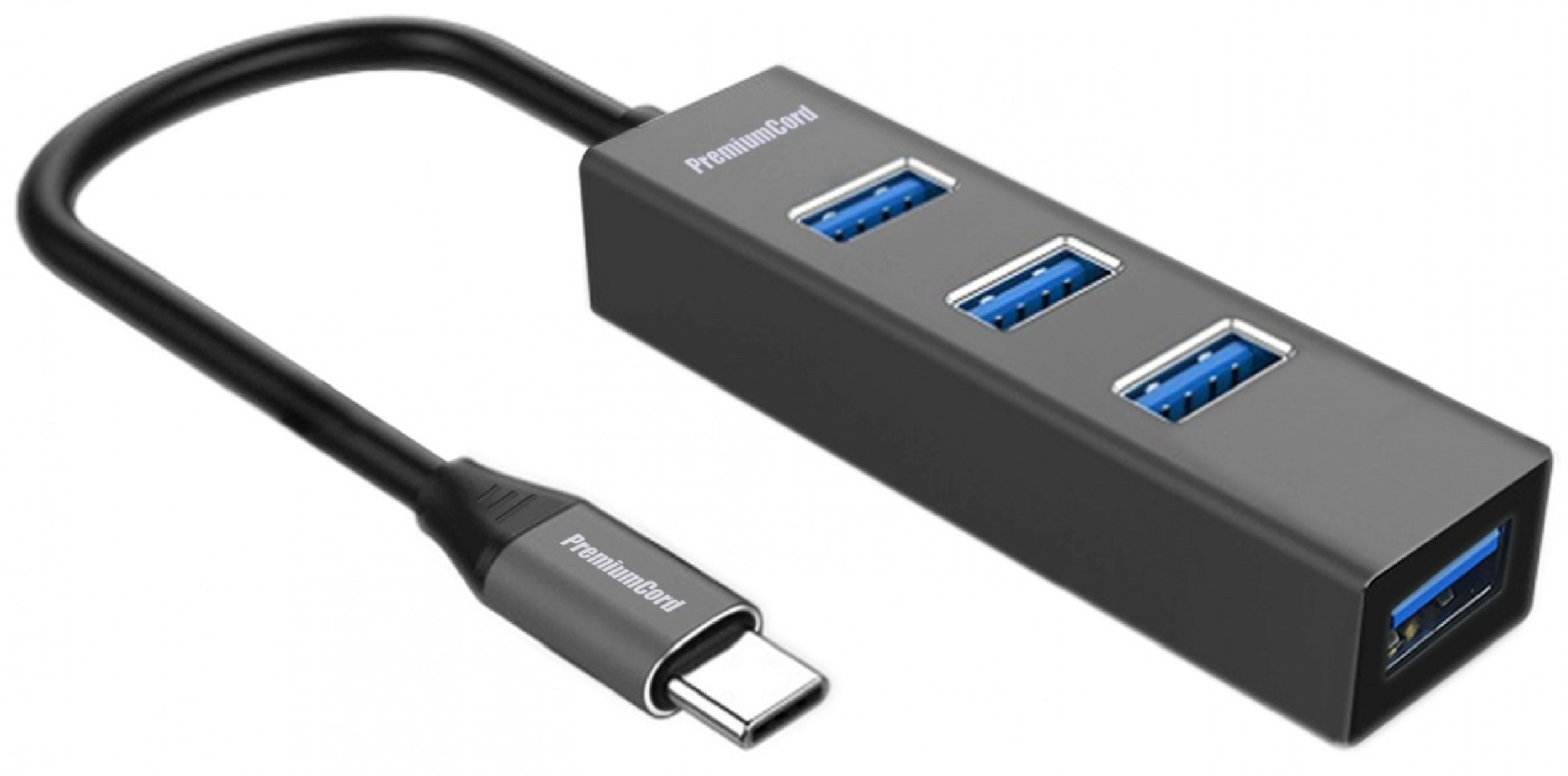 HUB USB PremiumCord PremiumCord 5G SuperSpeed USB Hub Type C na 4x USB 3.2 Gen 1