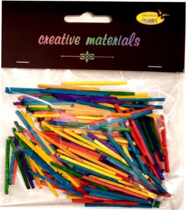 Zapałki kolorowe 4cm 18g ok.250szt