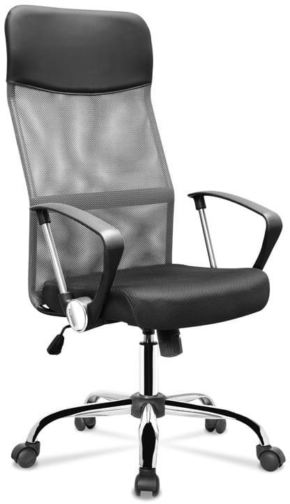 ERGONOMICZNY FOTEL OBROTOWY - SZARO-CZARNY