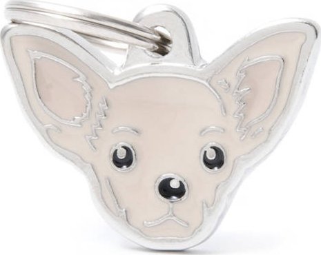 Zawieszka Adresówka Identyfikator z grawerem dla Chihuahua Cream