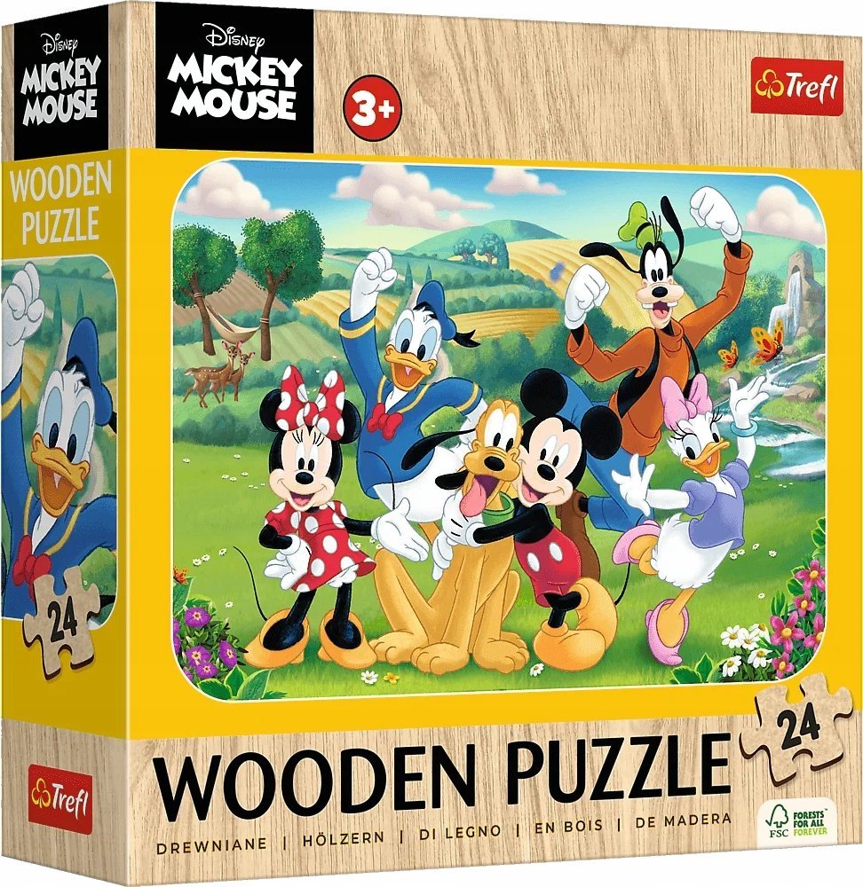 Trefl Puzzle drewniane Mickey z przyjaciółmi 24 elementy (20278)