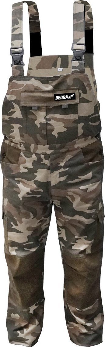 Dedra Spodnie ogrodniczki moro rozm.S, bawełna+elastan, 240g/m2