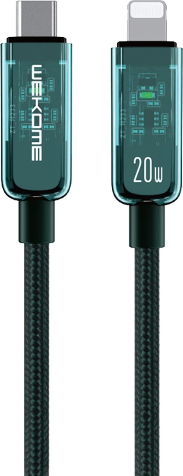 Kabel USB Wekome USB-C - Lightning 1.2 m Zielony (WK-WDC-181_GREEN)