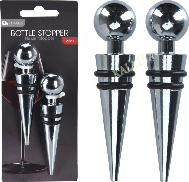 Excellent Houseware Korek do wina, wielorazowy, metalowy, 2 sztuki