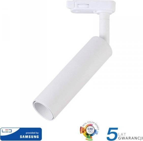 V-TAC Oprawa 20W LED V-TAC Track Light SAMSUNG CHIP CRI90+ Biała VT-420 3000K 1600lm 5 Lat Gwarancji