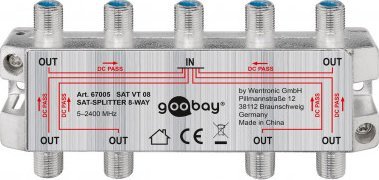 Antena RTV Goobay Rozdzielacz satelitarny, 8 wyjść - Ilość wyjść 8 sztuk