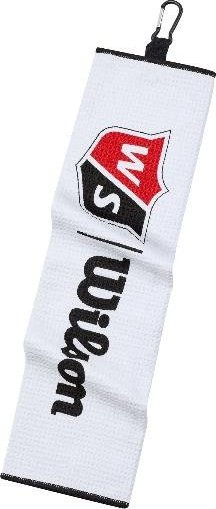 Wilson Staff morele Ręcznik do kijów golfowych Wilson Tri Fold Golf Towel (mikorfirbra, biały, 52 x 40 cm)