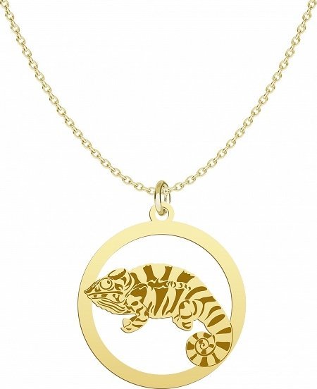 Radziszewska Jewellery Naszyjnik Złoty Kameleon Łańcuszek 925 Prezent Biżuteria GRAWER GRATIS