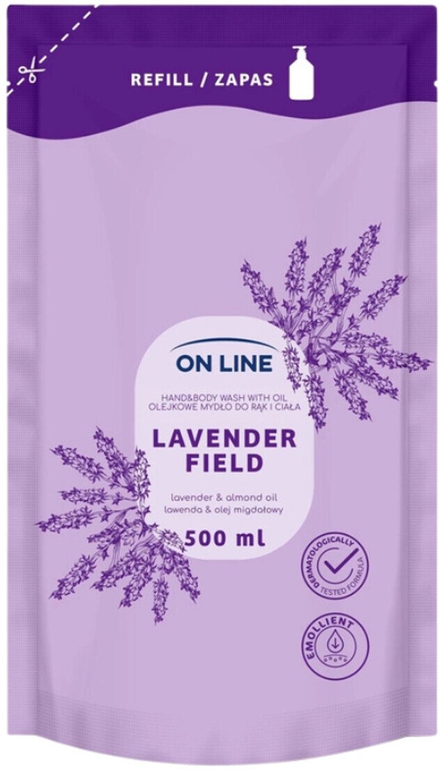 On Line Olejkowe mydło do rąk i ciała Lawenda & Olej migdałowy 500ml