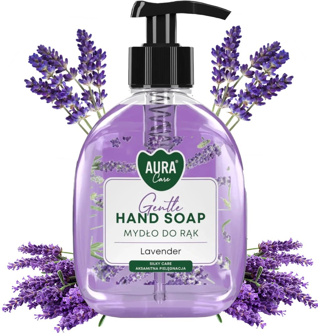 AURA Care Mydło Do Rąk Delikatne Lawenda 300 ml Z Dozownikiem AHS-001-002