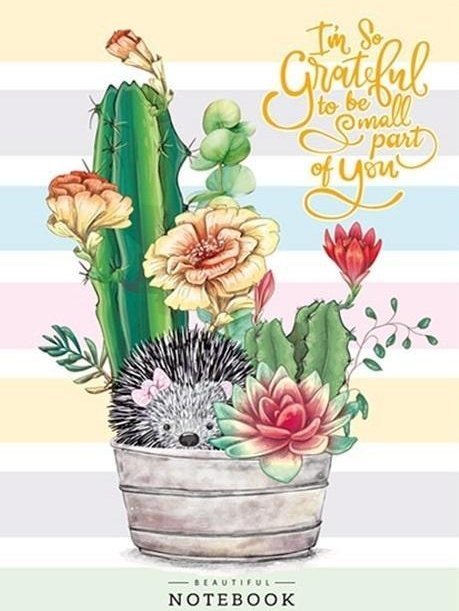 Fresh Notatnik ozdobny 64 strony kratka Kaktus i jeż