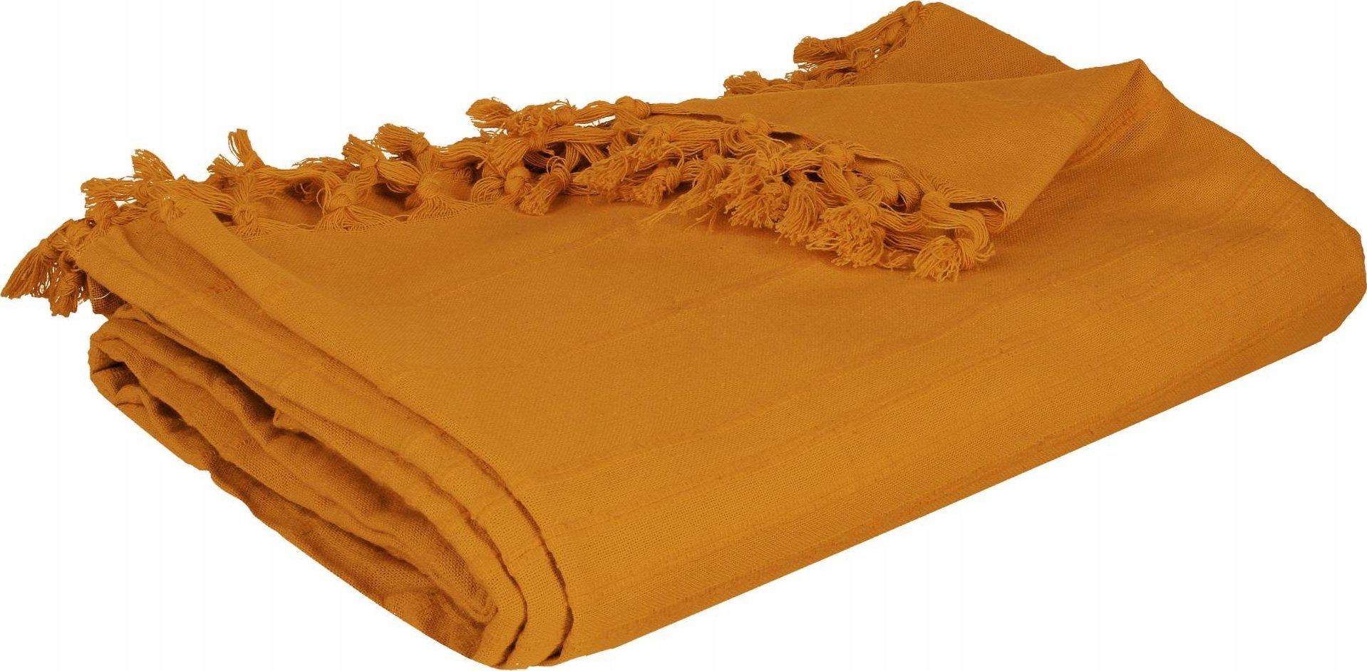 Atmosphera Narzuta z frędzlami PEACOCK, 160 x 220 cm, żółta