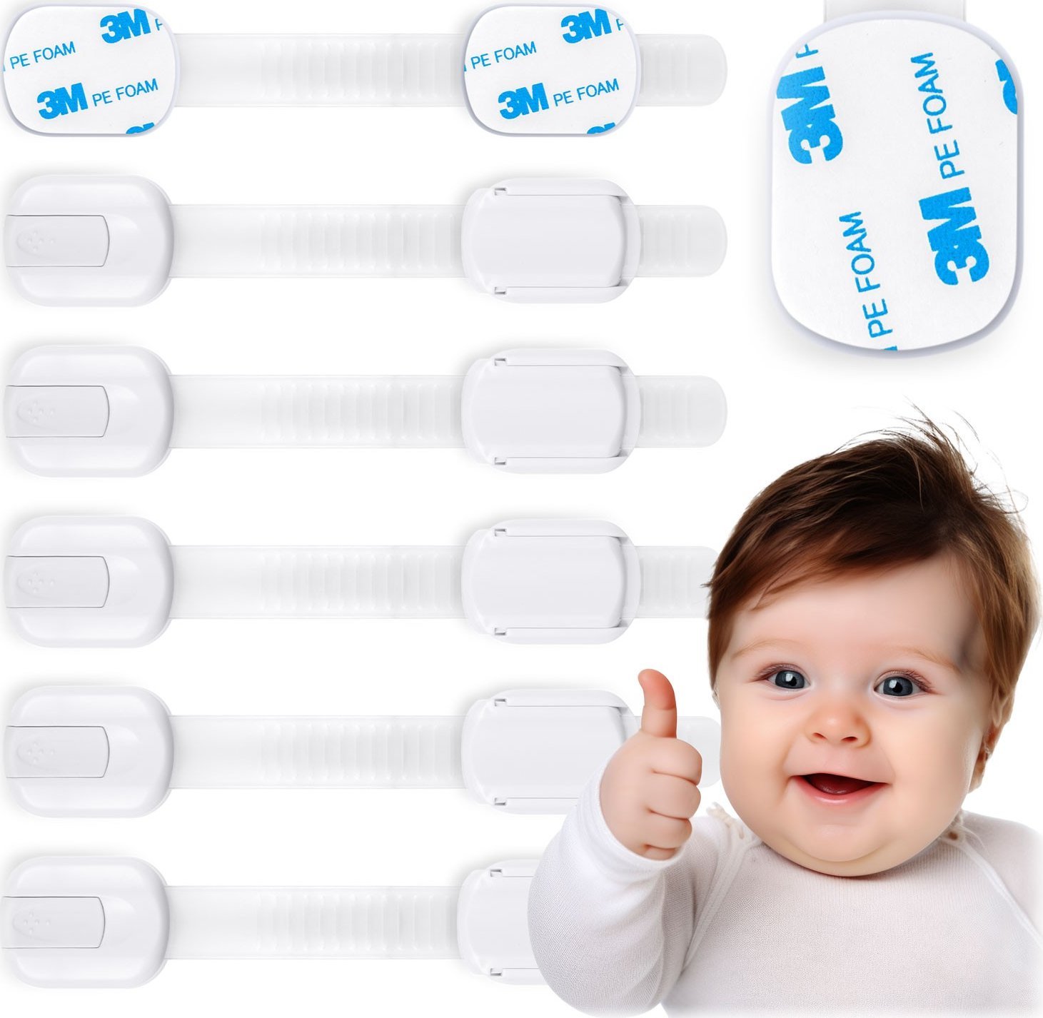 Ricokids Zabezpieczenie otwierania szafek Ricokids 798100 6 szt białe