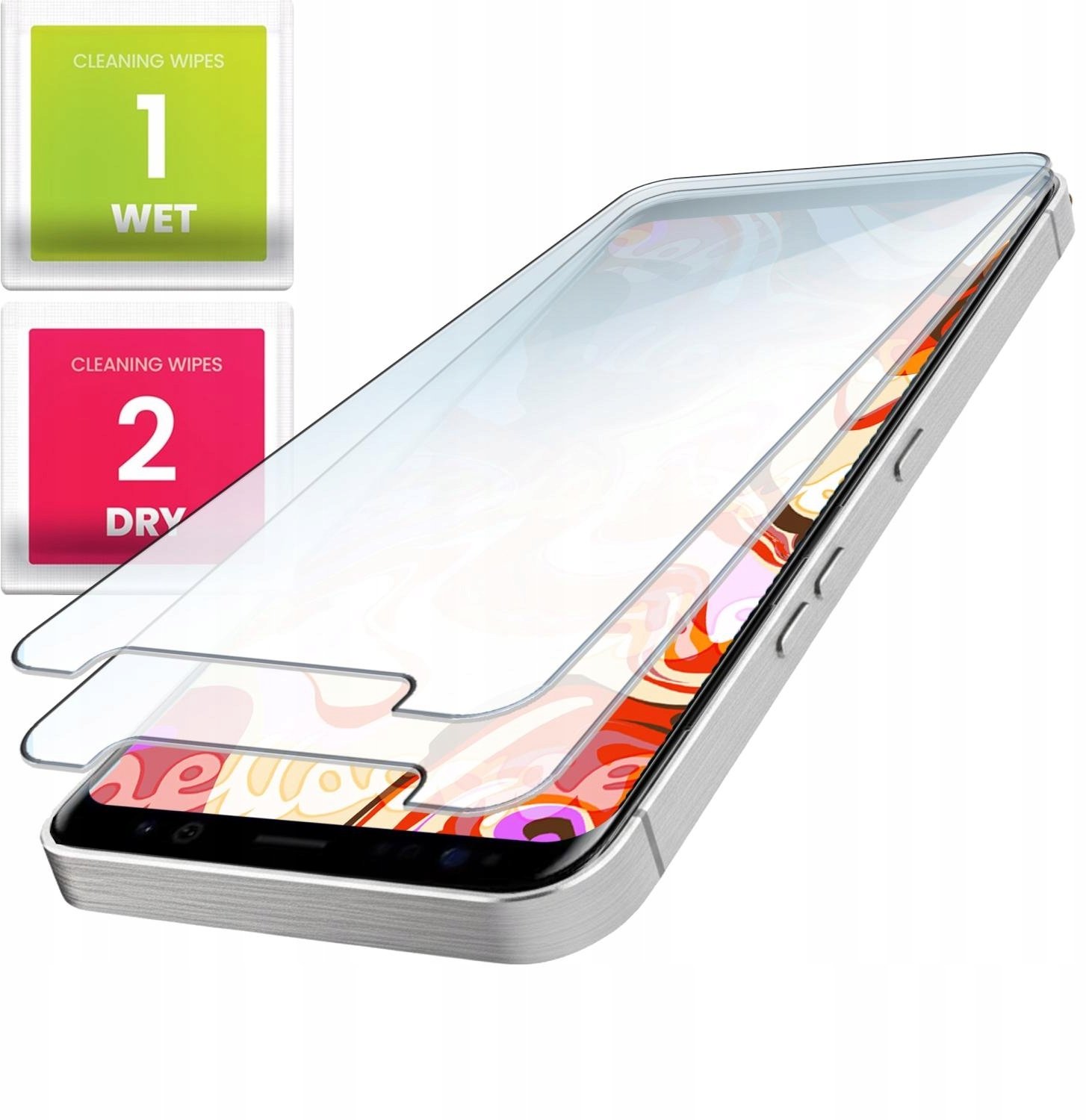 2-PAK Szkło Hartowane Do Samsung Galaxy S8 (Płaskie, 2.5D, Szybka, 9H)