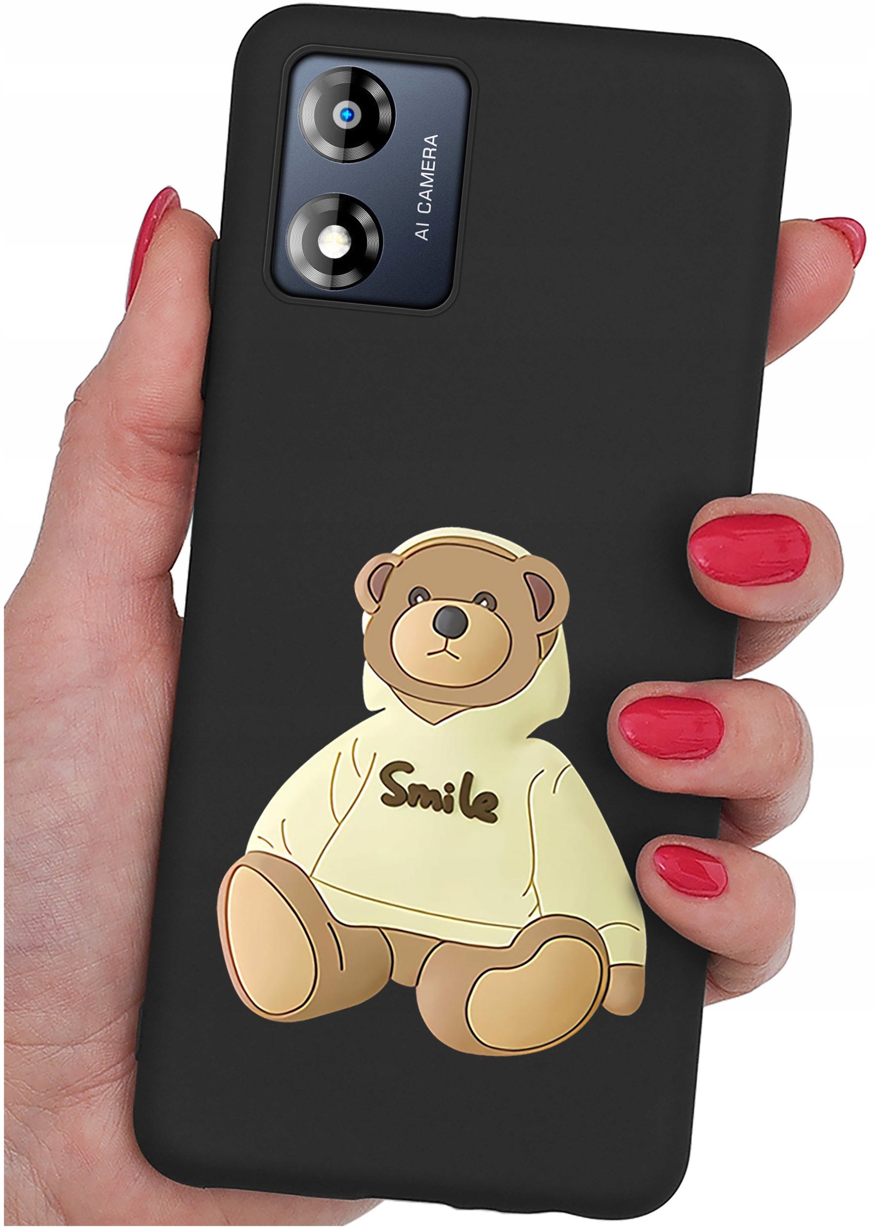 Etui do Motorola Moto E13 WZORY |SILIKONOWE MATT CASE + SZKŁO 9H