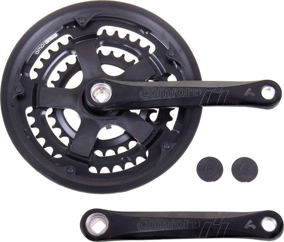 Amar Mechanizm korbowy COMFORT 28-38-48T 170mm czarny z osłoną