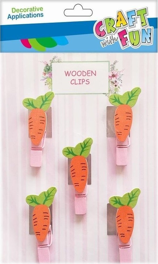 Craft with Fun OZDOBA DEK DREW SPINACZ MARCHEWKA 5SZT CF 12/144