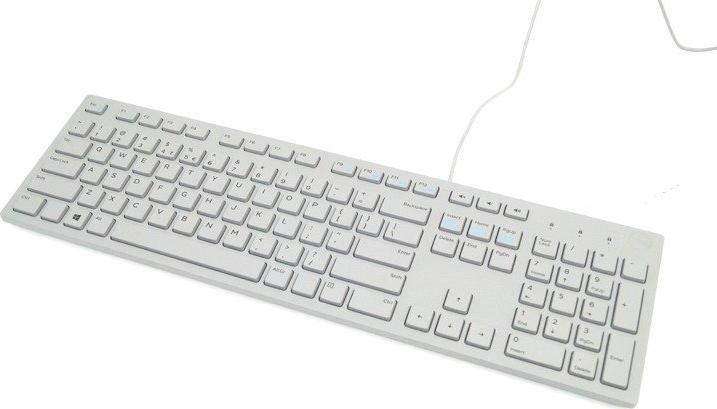 Dell Klawiatura DELL QuietKey KB216 Przewodowa Szara QWERTY +Stickery