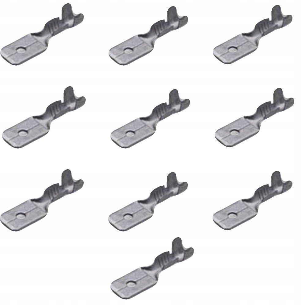 KONEKTOR MĘSKI SAMOCHODOWY 6.3X0.8MM 10 SZTUK IZOLACJA BEZPIECZNE ŁĄCZENIE