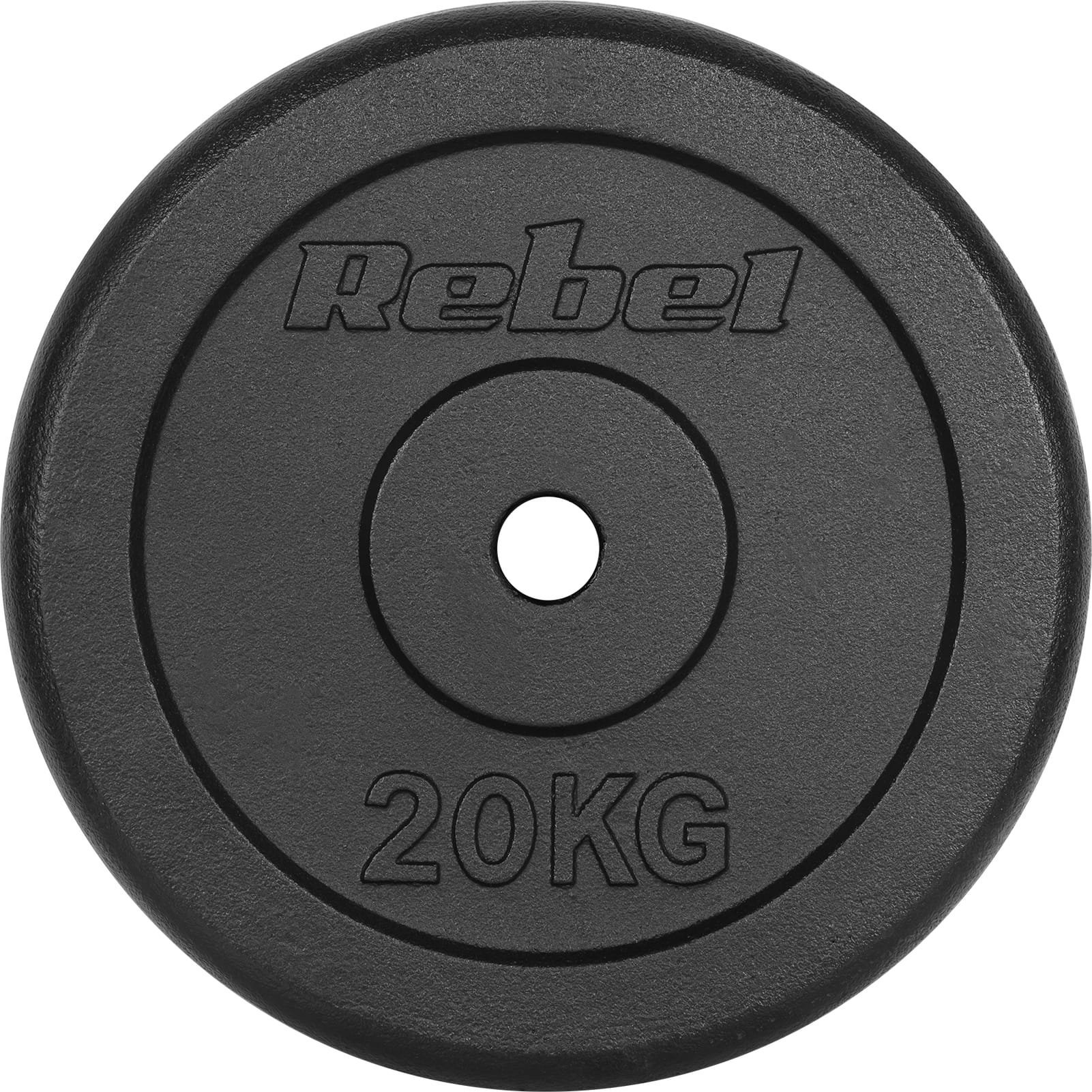 Rebel Obciążenie żeliwne 20kg, otwór 31mm, talerz klasyczny, REBEL ACTIVE