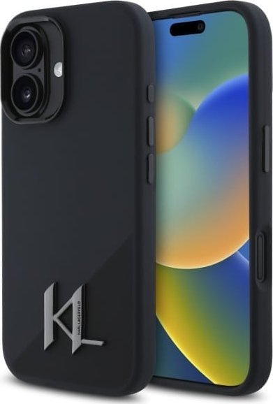 Karl Lagerfeld Karl Lagerfeld KLHMP16SSCMKMPCK iPhone 16 6.1" czarny/black hardcase Silicone Shadow Metal Initial MagSafe