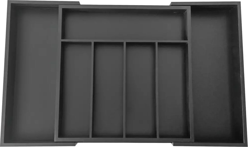 KingHoff Wkład do szuflady 52x34,5x5 cm bambusowy czarny KH1745