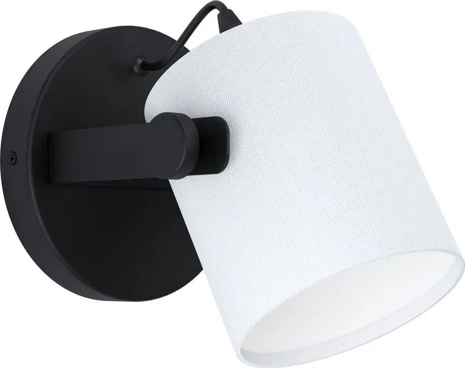 Kinkiet EGLO EGLO HORNWOOD 1 wall light, Surfaced, 1 bulb(s), E27, IP20, Black, White