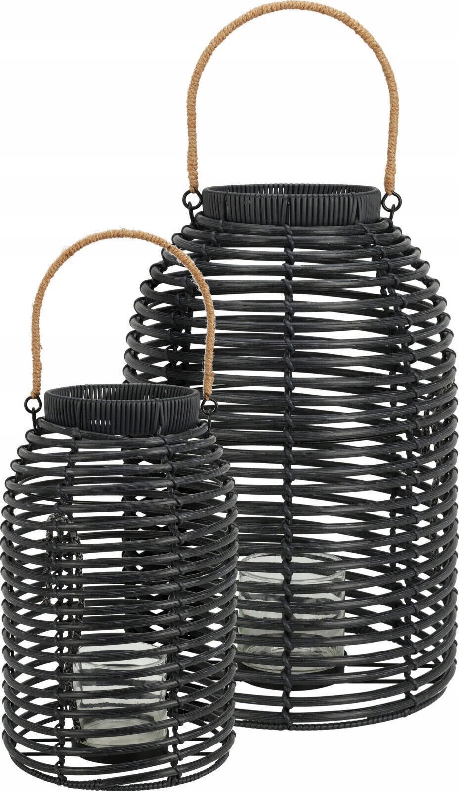 Home Styling Collection Lampiony dekoracyjne z technorattanu, 2 sztuki