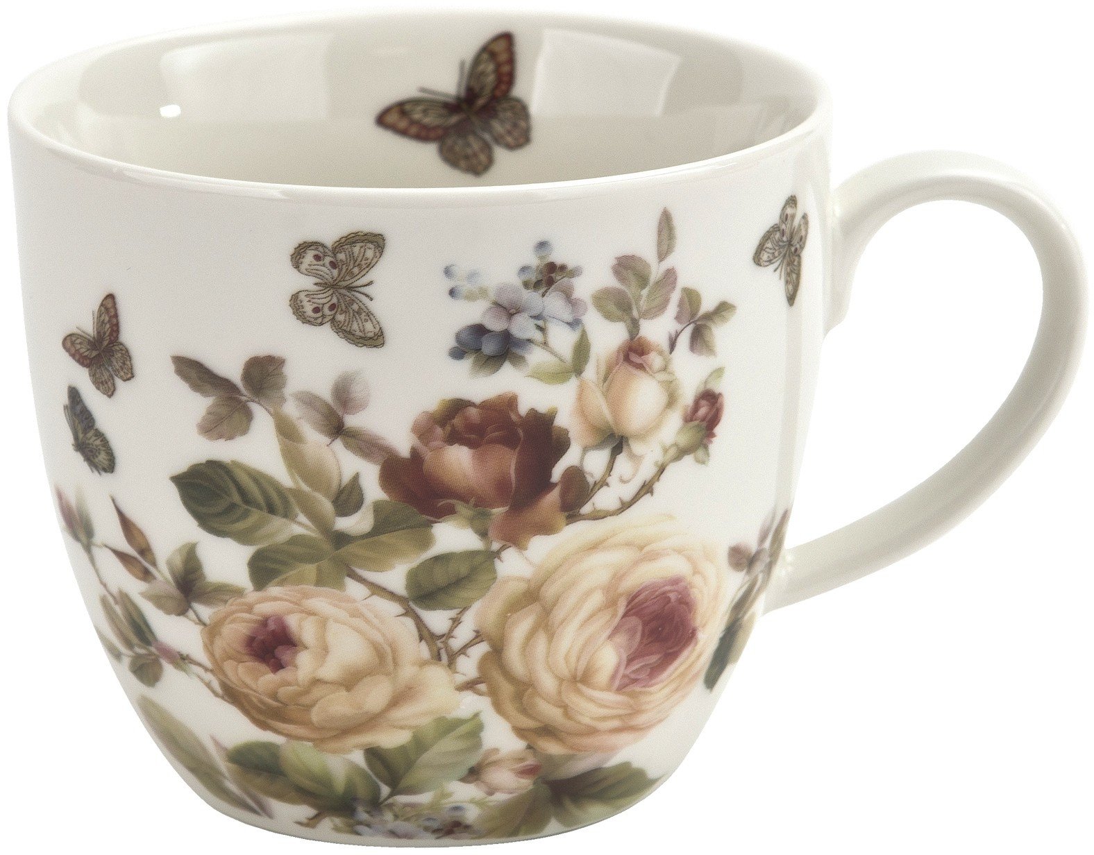 Kubek porcelanowy 460 ml Zahra w koszyczku