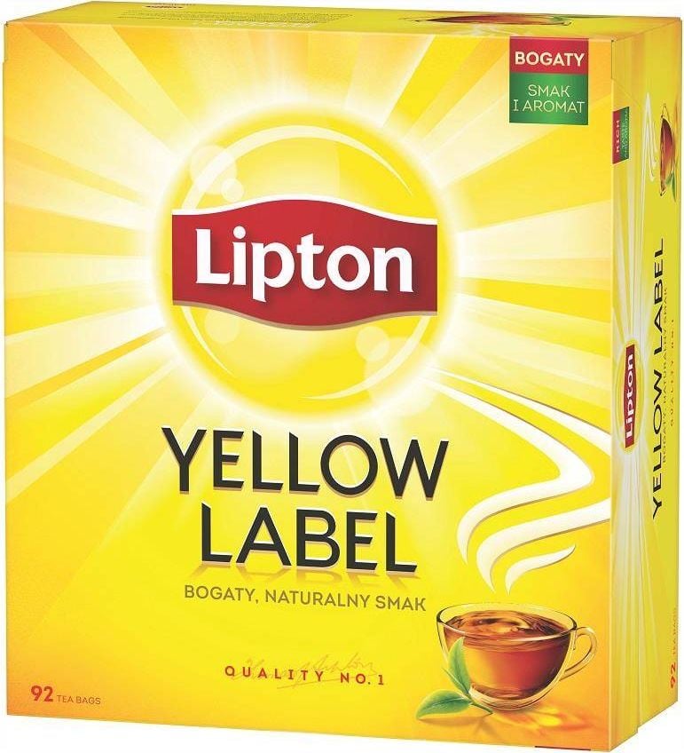Lipton Yellow Label Herbata czarna w torebkach 92 szt.