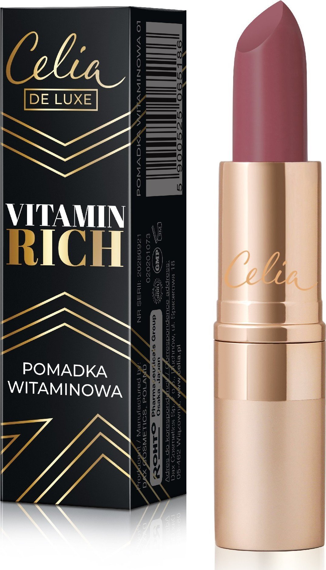 Celia Celia De Luxe Pomadka do ust nawilżająca Vitamin Rich nr 08 3.5g