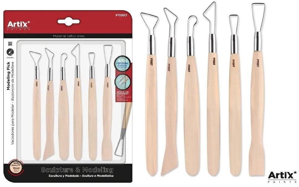 Narzędzia do rzeźbienia 6szt metalowe