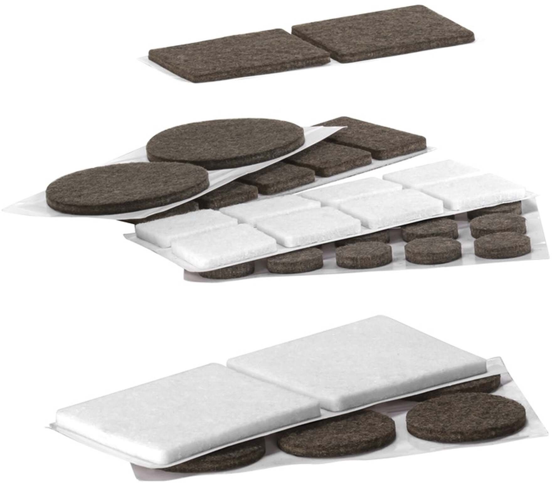 FELT PADS D100X100 BROWN 1PCS