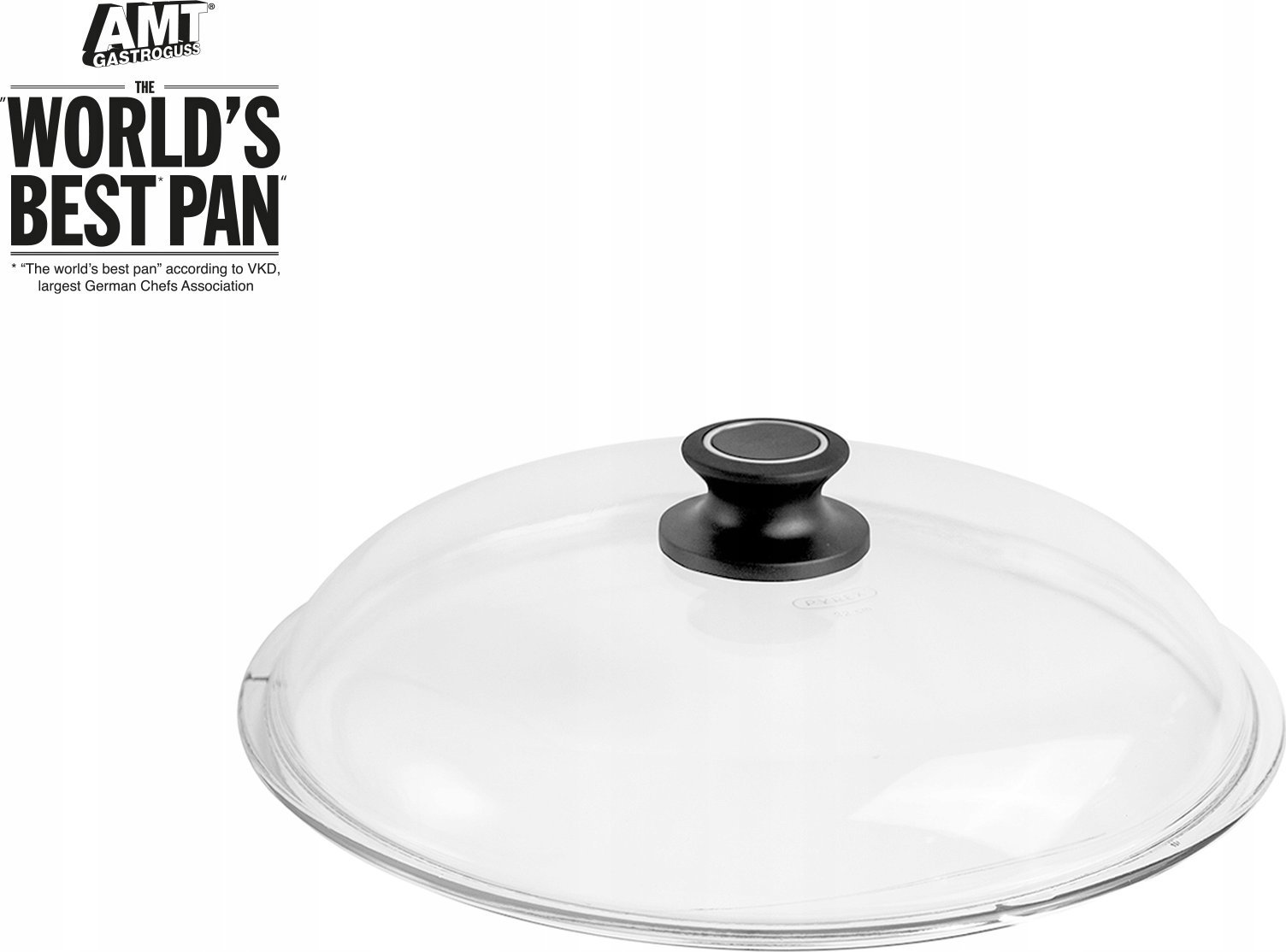 Patelnia AMT-Gastroguss AMT Gastroguss stiklinis dangtis su rankena, 32 cm