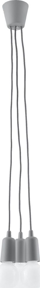 Lampa wisząca Lumes Szara potrójna lampa wisząca loftowa - EX542-Diegi