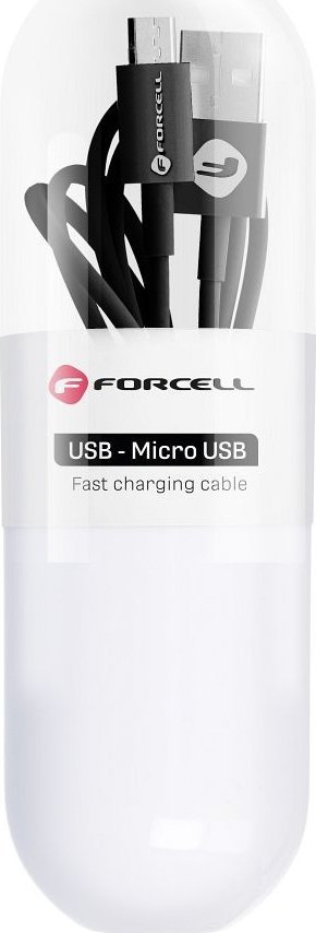 Kabel USB ForCell USB-A - microUSB 1 m Czarny