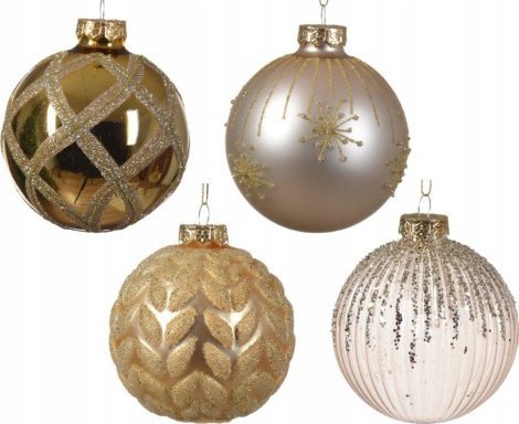 Kaemingk Bombka na choinkę szklana złota okrągła 8 cm 1szt