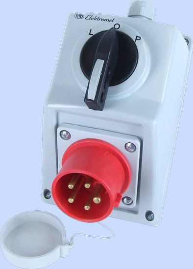 Elektromet Zestaw instalacyjny z wtyczką 16A 5P czerwone IP54 LUK 16-41 dN L-0-P (971646)