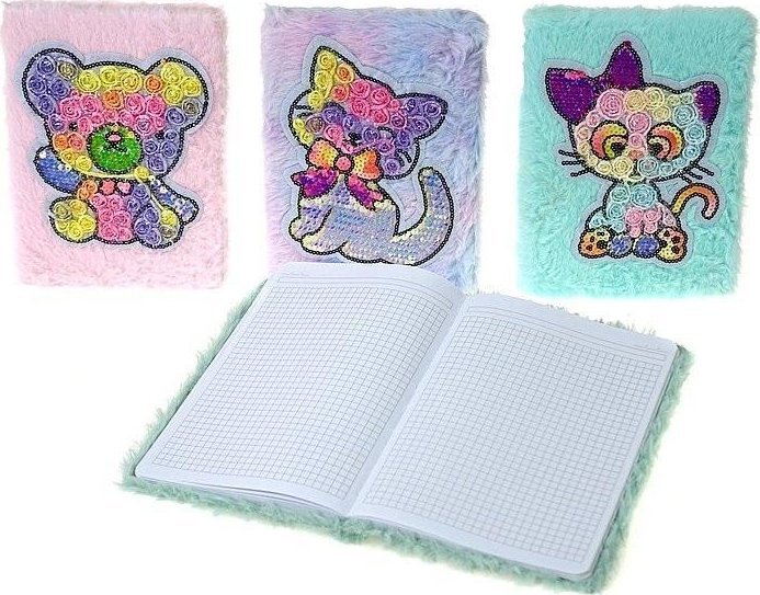 Notes A5 w okładce pluszowej MIX