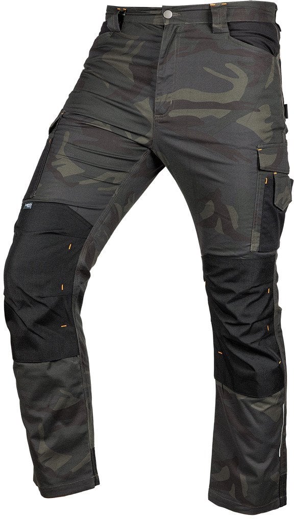 Spodnie robocze Mix&Match, Canvas, wzmocnienia z Cordury, zielone moro, rozmiar M