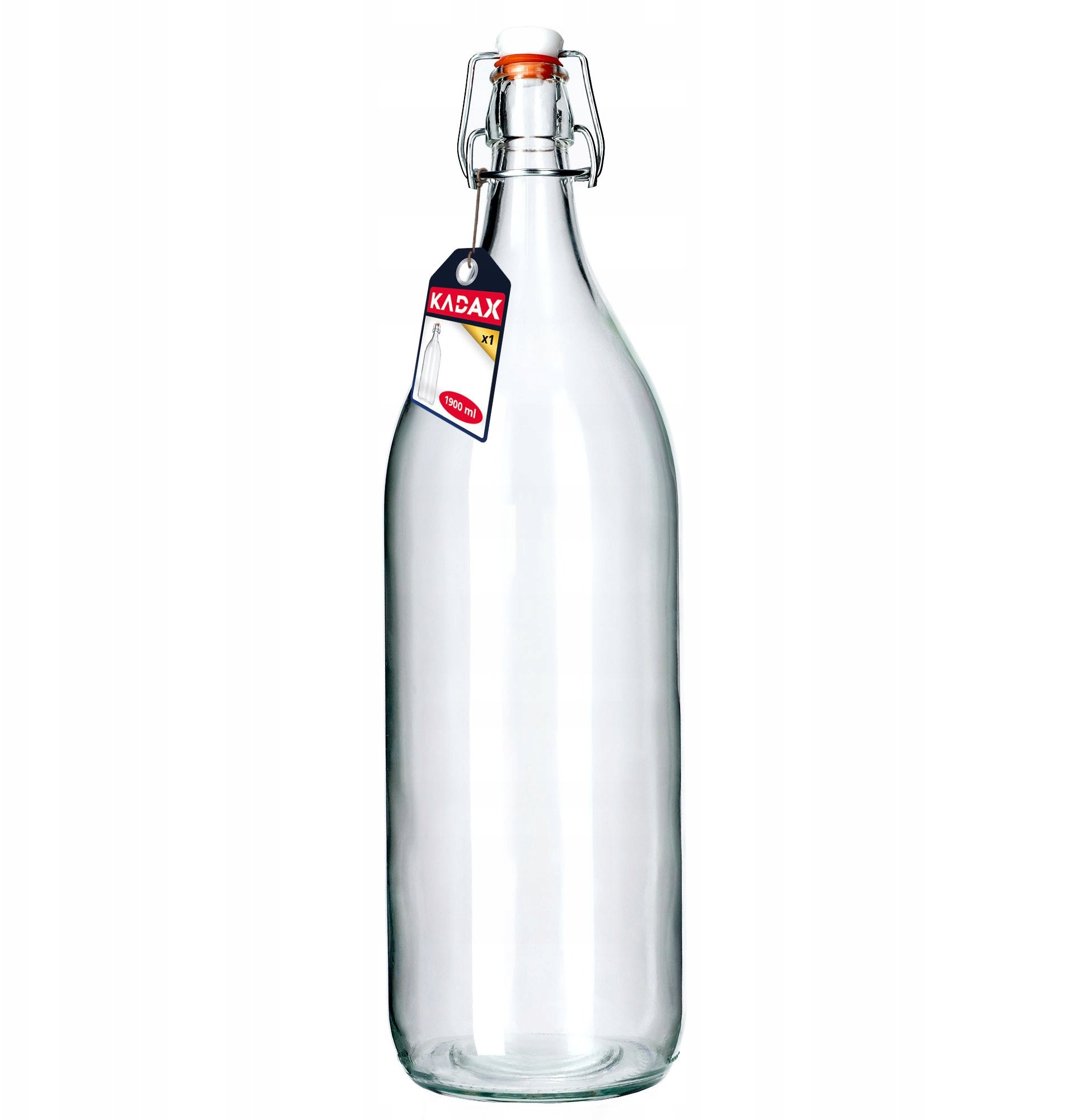 KADAX Butelka Szklana 2L Na Nalewkę Sok Wino Z Korkiem