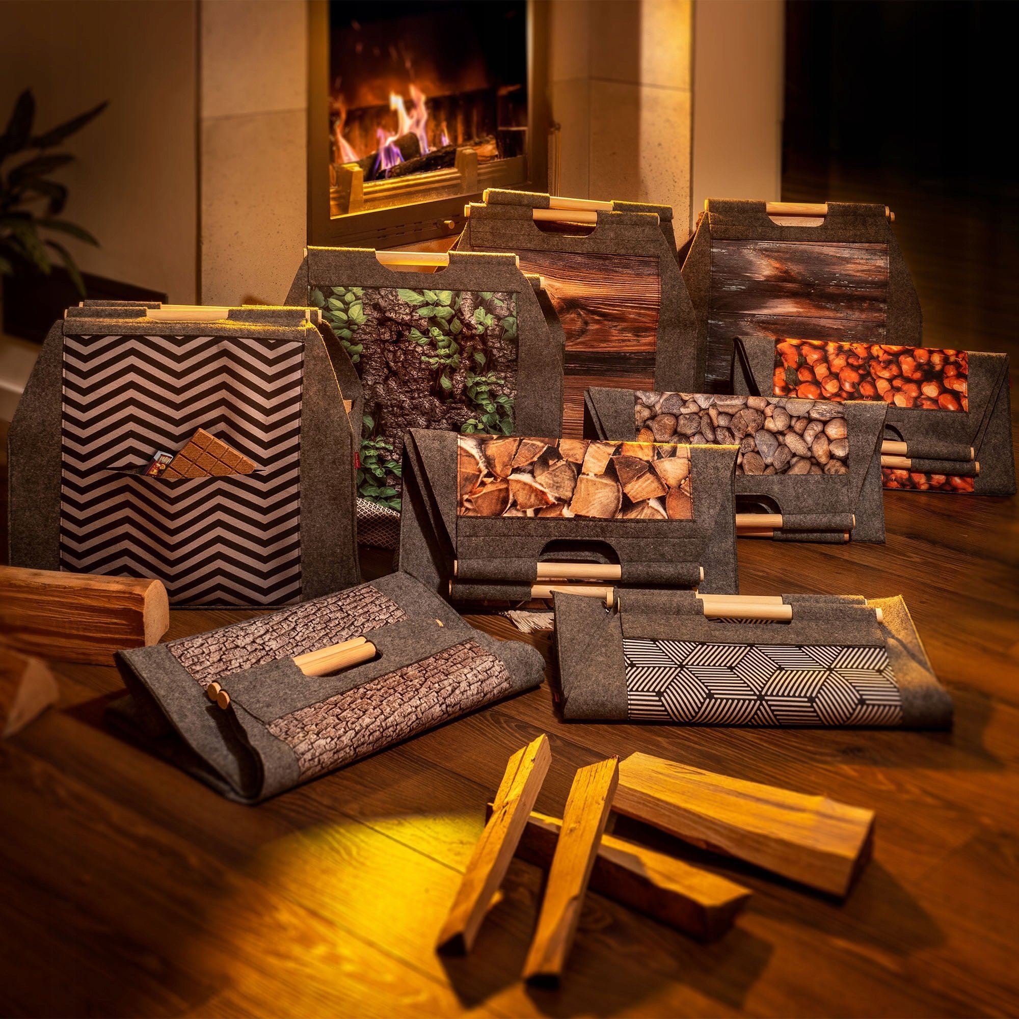 Kadax Torba Kosz Na Drewno Kominkowe Stojak Do Pieca