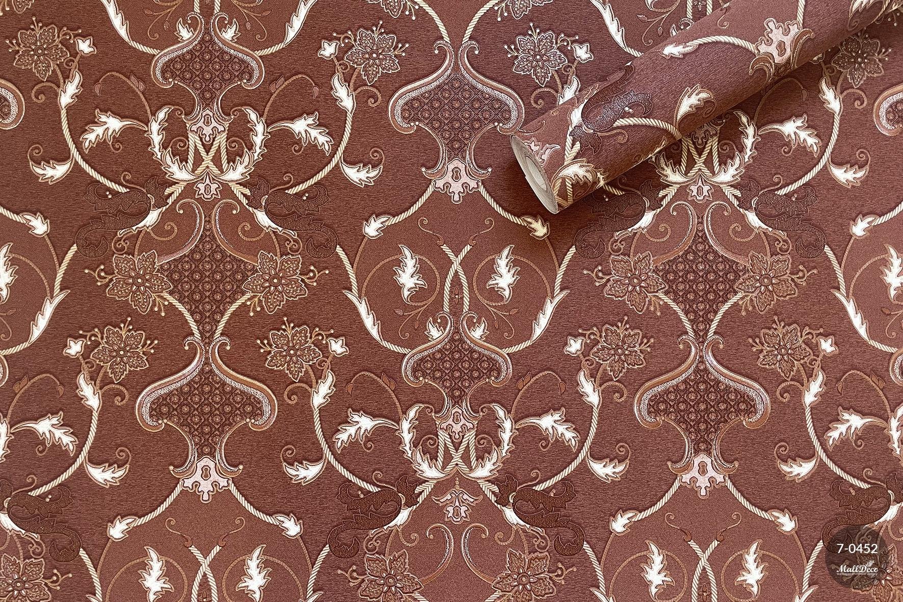 MallDeco TAPETA WINYLOWA FLORENTIA DCOR, TERAKOTA ART.7-0452