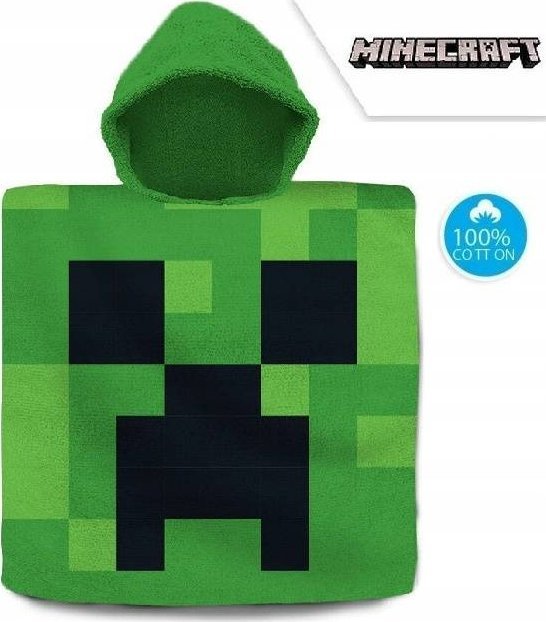 Kids Euroswan Ręcznik ponczo 60x120cm bawełniany Minecraft MNC-438P